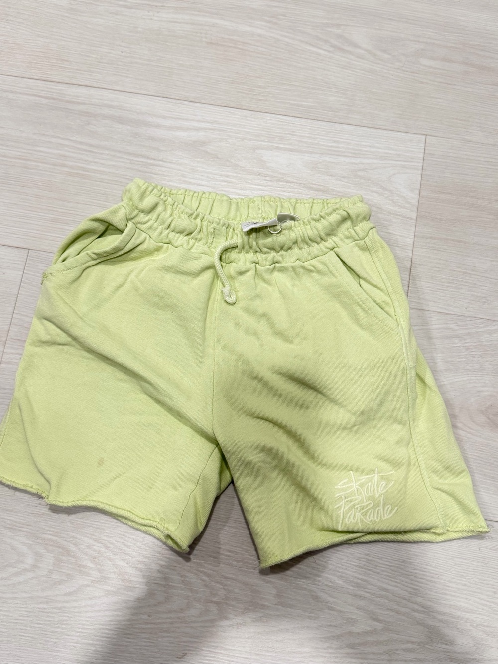 Zara Lime Green Drawstring Shorts